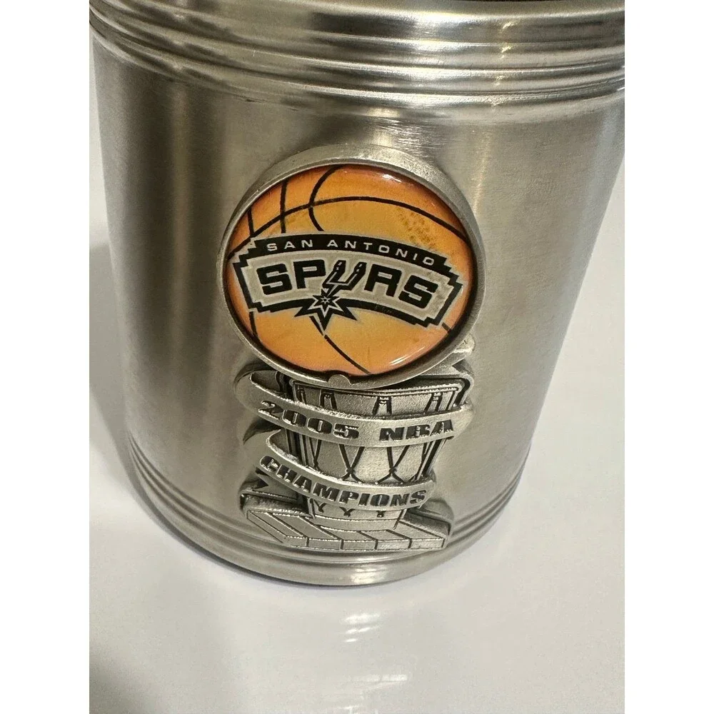 San Antonio Spurs Stainless Steel 2005 NBA Champions 12oz Can Cooler Koozie 2ct